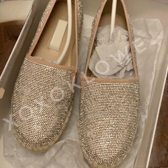 Rhinestone Sparkle Slip On Espadrille Platform Sneakers Bling Bling - Picture 4 of 14